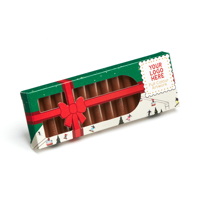 Winter Collection – Eco 12 Baton Bar Box – Milk Chocolate² – Present Box