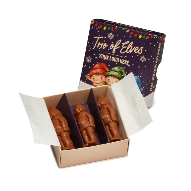 Winter Collection `25 – Eco Treat Box – Trio of Elves